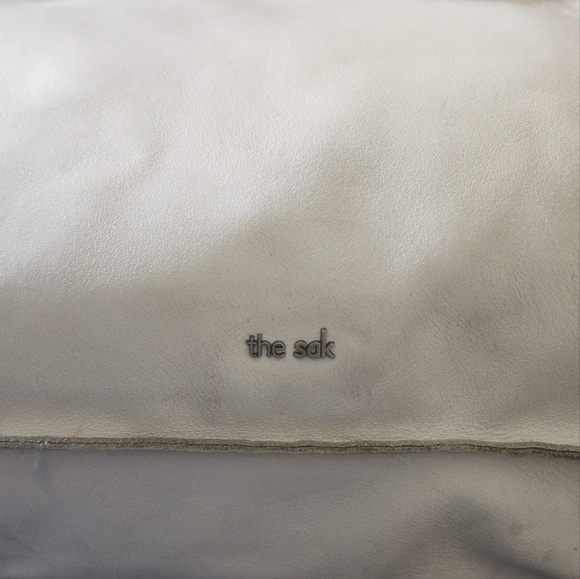 The Sak Huntley Leather Laser Cut Cream Xl Tote Bag - Picture 3 of 11